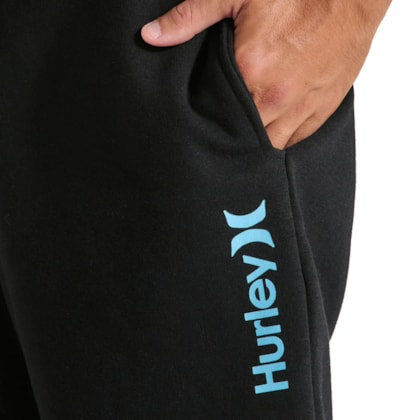 Bermuda de Moletom Hurley One & Only Black