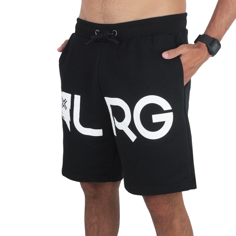 Bermuda de Moletom LRG Effective Fleece Preta