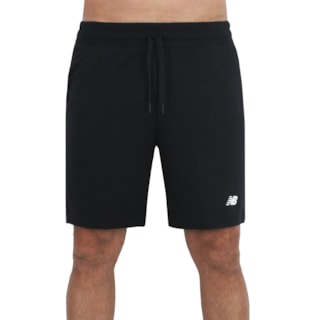 Bermuda de Moletom New Balance Essentials Preta