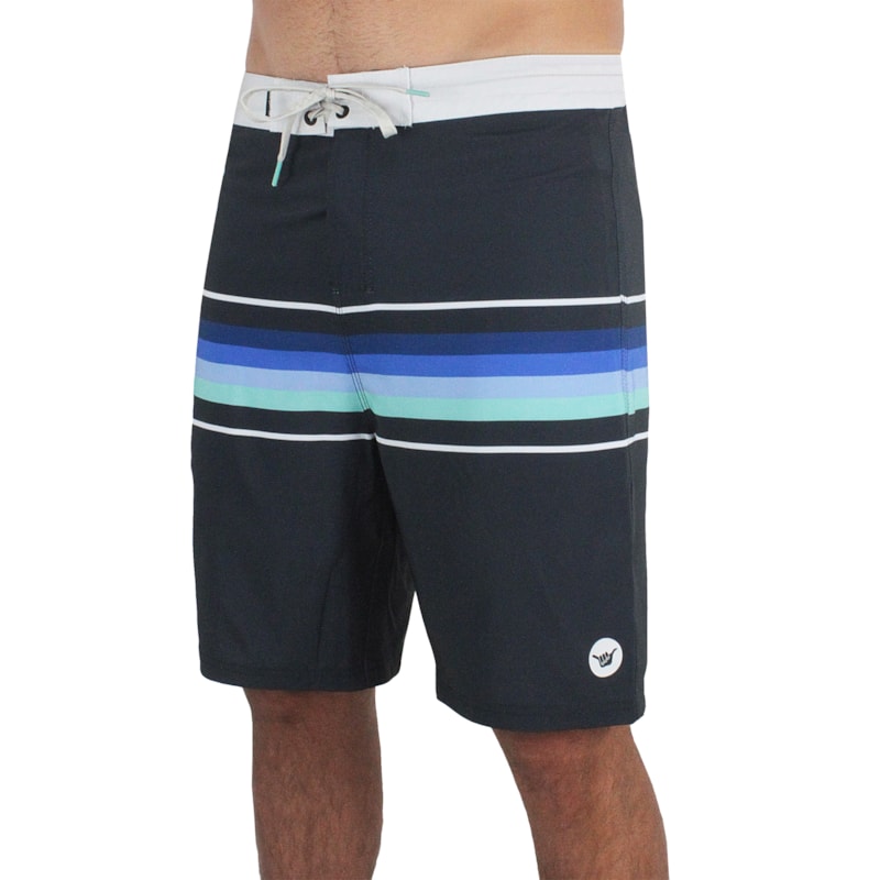 Bermuda Hang Loose Sky Stripe Black