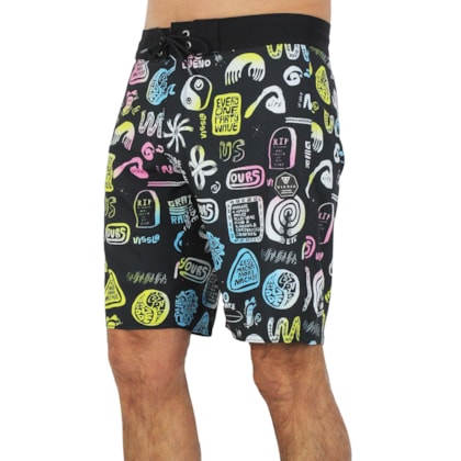 Bermuda Vissla More Mate Less Hate Black Bermuda Vissla More Mate Less Hate Black