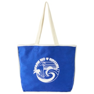 Bolsa Rip Curl x Farm Rio Tropical Desire Tote Cobalt Blue