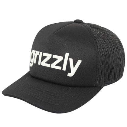 Boné Grizzly Lowercase Trucker Black Boné Grizzly Lowercase Trucker Black