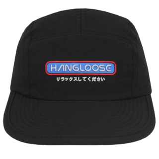 Boné Hang Loose Five Panel Kanji Black