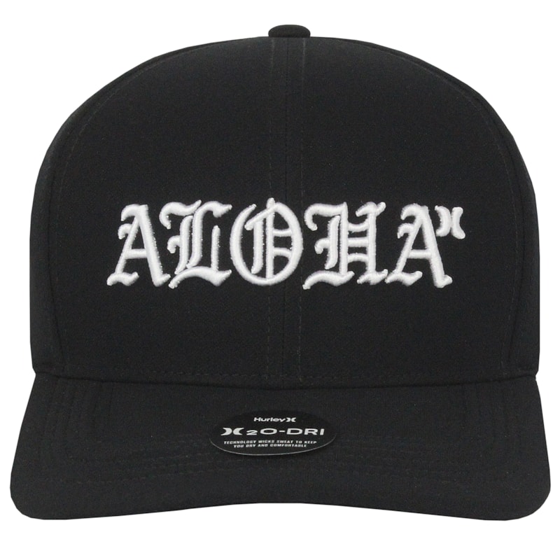 Boné Hurley Flat Aloha Preto Importado