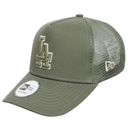 Boné New Era 9-Forty Outline E-Frame Trucker Los Angeles Dodgers Olive