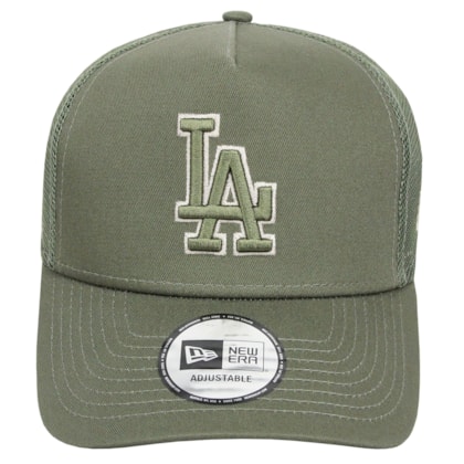 Boné New Era 9-Forty Outline E-Frame Trucker Los Angeles Dodgers Olive