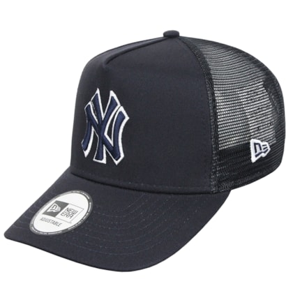 Boné New Era 9-Forty Outline E-Frame Trucker New York Yankees Navy