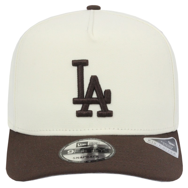 Boné New Era 9Fifty A-Frame Los Angeles Dodgers Off White Importado
