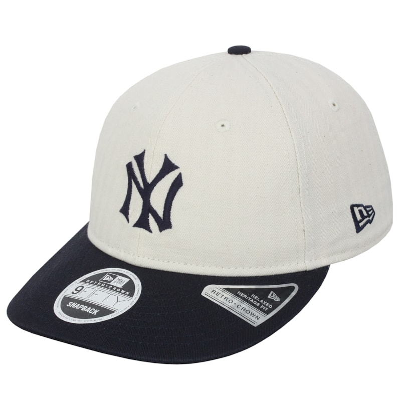 Boné New Era 9Fifty Retro Crown New York Yankees Beige Importado
