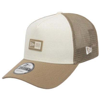 Boné New Era 9Forty A-Frame Trucker Logo Box Off White