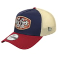 Boné New Era 9Forty A-Frame Trucker Snapback All Core Patch Navy Maroon