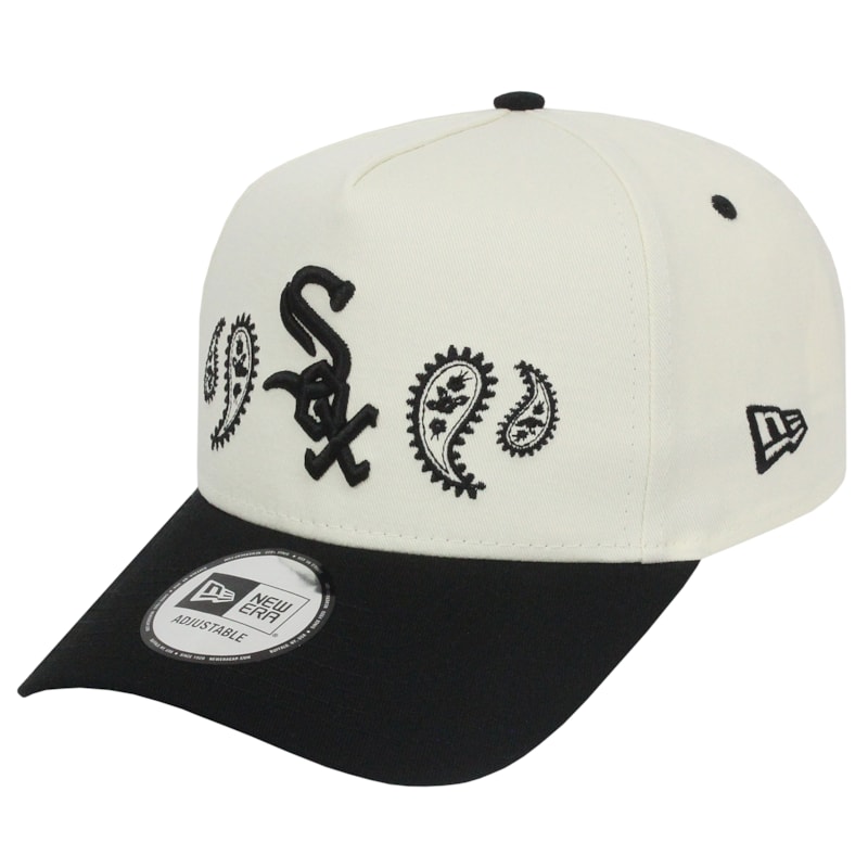 Boné New Era 9Forty Chicago White Sox Paisley Off White Importado