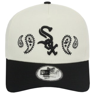Boné New Era 9Forty Chicago White Sox Paisley Off White Importado