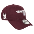 Boné New Era 9Forty Destroyed MLB New York Yankees Strapback Wine