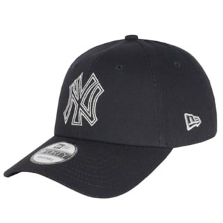 Boné New Era 9Forty Metallic Outiline New York Yankees Navy Importado