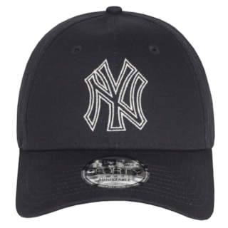 Boné New Era 9Forty Metallic Outiline New York Yankees Navy Importado