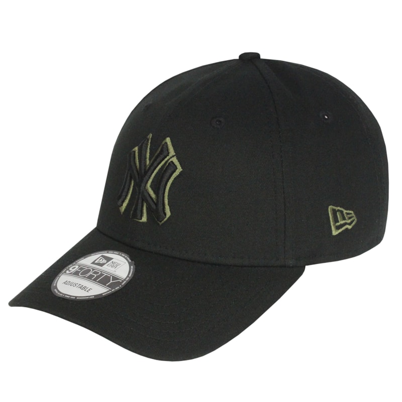 Boné New Era 9Forty Team Outiline New York Yankees Black Green Importado
