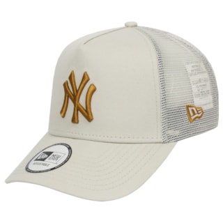 Boné New Era League Essential E-Frame New York Yankees Beige