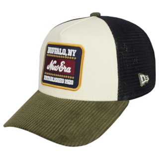 Boné New Era Patch Cord EF Trucker Beige Navy