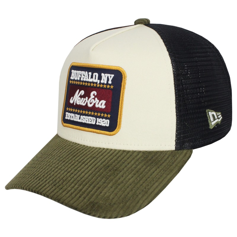 Boné New Era Patch Cord EF Trucker Beige Navy
