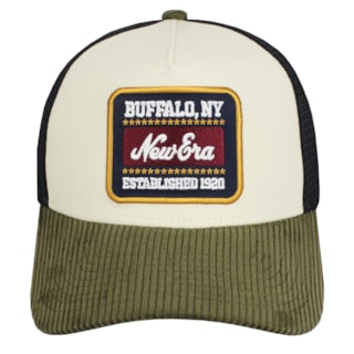 Boné New Era Patch Cord EF Trucker Beige Navy