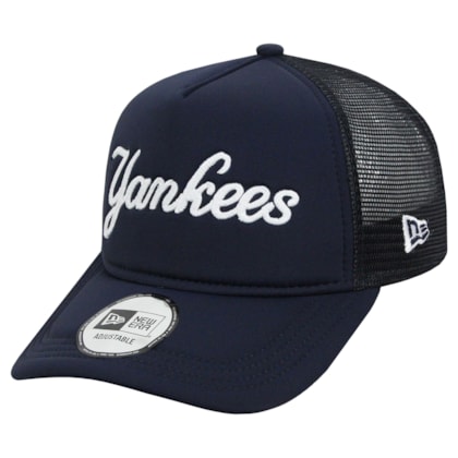 Boné New Era Script Trucker New York Yankees Navy