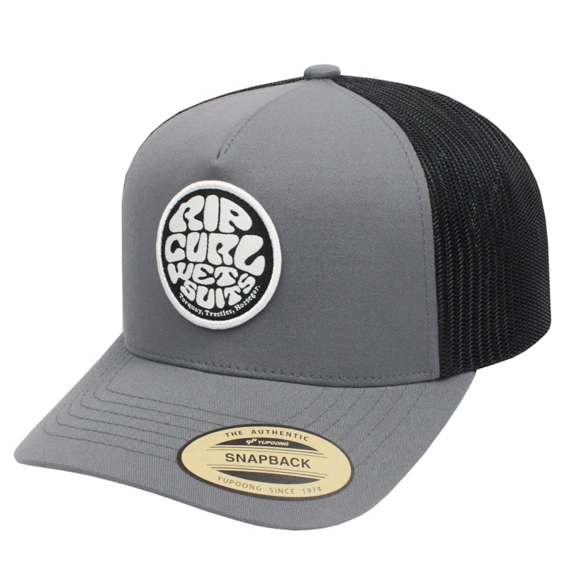 Boné Rip Curl Wetsuit Icon Trucker Black Grey Importado