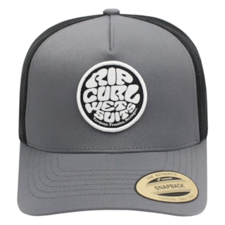 Boné Rip Curl Wetsuit Icon Trucker Black Grey Importado
