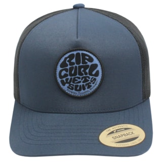Boné Rip Curl Wetsuit Icon Trucker Black Navy Importado