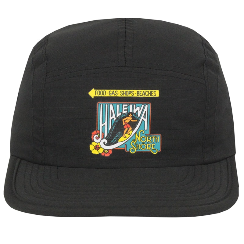 Boné Surf Alive Five Panel Haleiwa Black