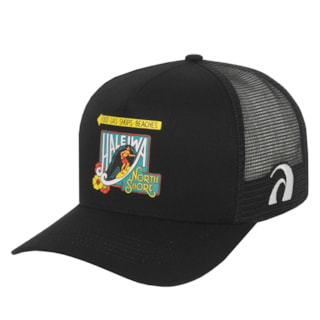 Boné Surf Alive Haleiwa Trucker Black