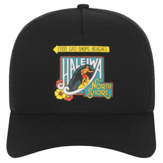 Boné Surf Alive Haleiwa Trucker Black