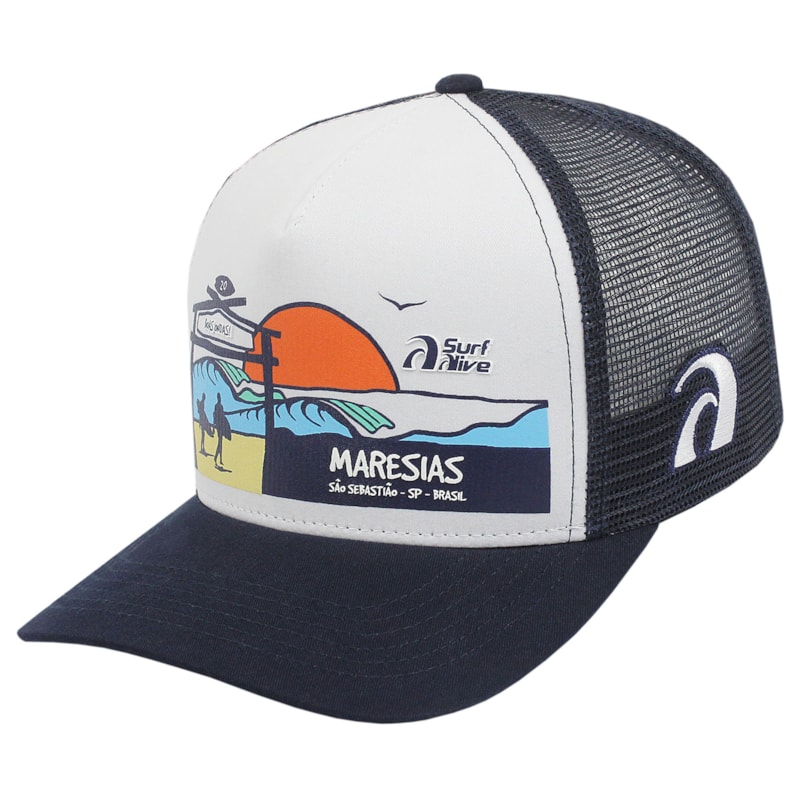 Boné Surf Alive Maresias Trucker Azul
