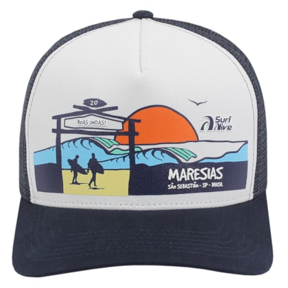 Boné Surf Alive Maresias Trucker Azul