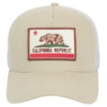 Boné Surf Alive Trucker California Republic Patch Bege