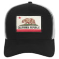 Boné Surf Alive Trucker California Republic Patch Preto