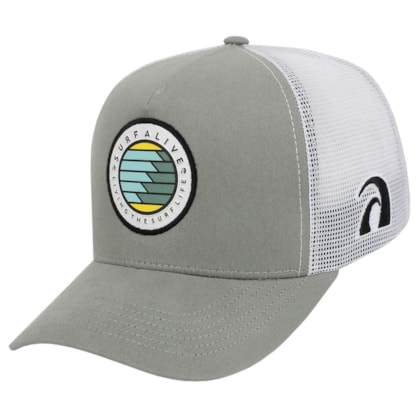 Boné Surf Alive Trucker Waves Cinza