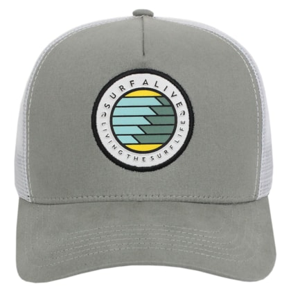 Boné Surf Alive Trucker Waves Cinza