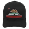 Boné Trucker Surf Alive California Republic Preto