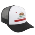 Boné Trucker Surf Alive California Republic Preto e Branco