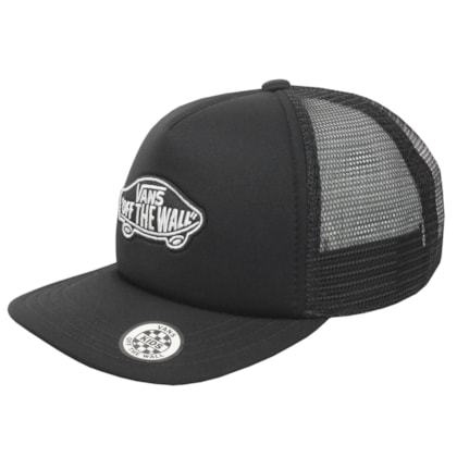 Boné Vans Infantil Classic Patch Trucker Black Boné Vans Infantil Classic Patch Trucker Black