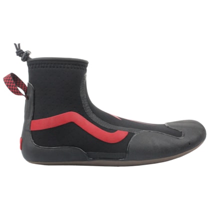 Bota de Neoprene Vans Surf Boot 2 Mid Nathan Florence Black Red Bota de Neoprene Vans Surf Boot 2 Mid Nathan Florence Black Red