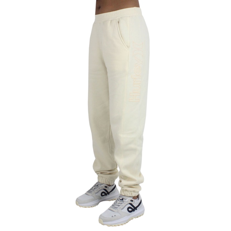 Calça de Moletom Hurley Outline Off White