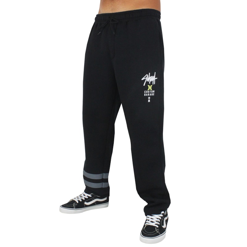 Calça de Moletom Hurley x Shibuya Signature Block Party Black