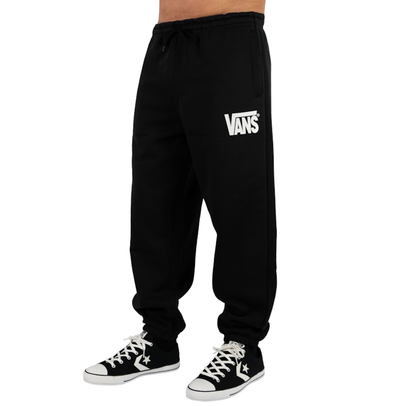 Calça de Moletom Vans Stretch Logo Black