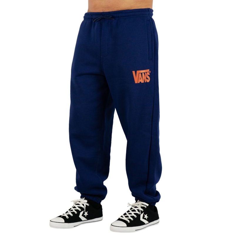 Calça de Moletom Vans Stretch Logo Deep Indigo