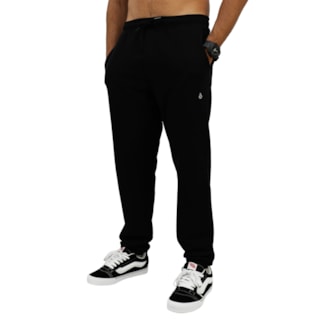Calça de Moletom Volcom Single Stone Black