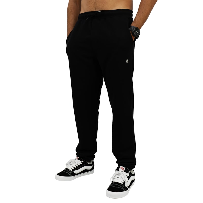 Calça de Moletom Volcom Single Stone Black