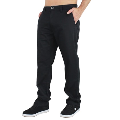 Calça Volcom Frickin Regular Street Black Calça Volcom Frickin Regular Street Black